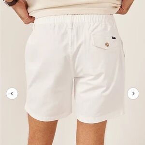 Chubbies White Flat Front Shorts